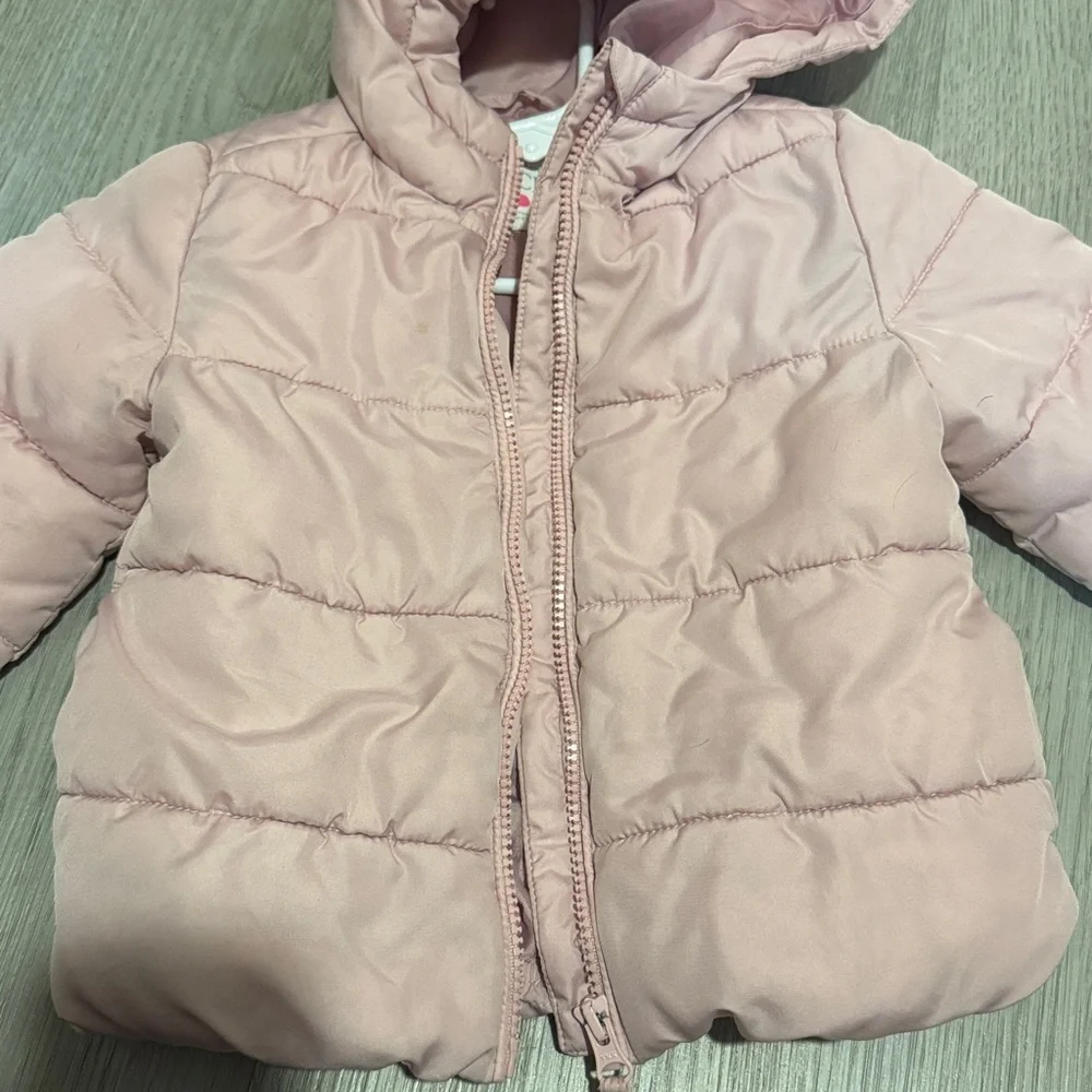 The Childrens Place Light Pink Puffer Jacket Snowboarding Size 3T